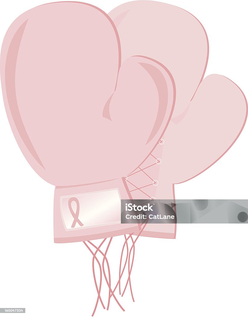 ピンクのボクシンググローブます。ファイト乳がん - 希望のロイヤリティフリーベクトルアート