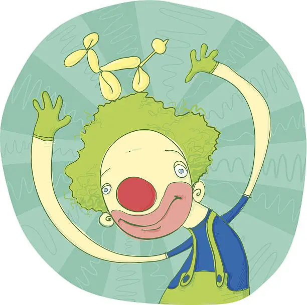 Vector illustration of Clowning Around