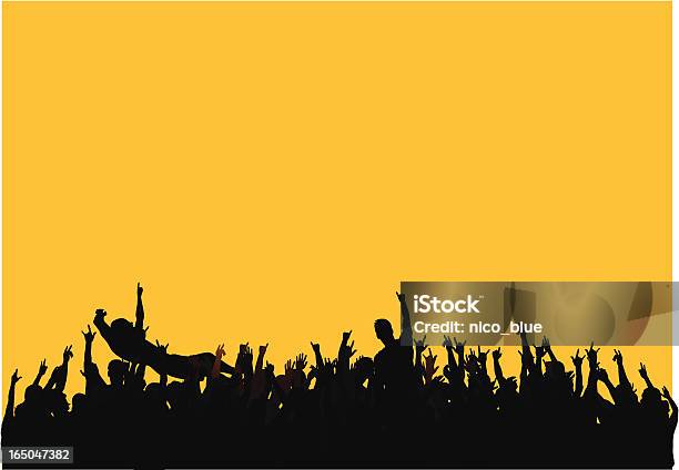 Vetores de Multidão De Concerto e mais imagens de Música rock - Música rock, Festival de Música, Música