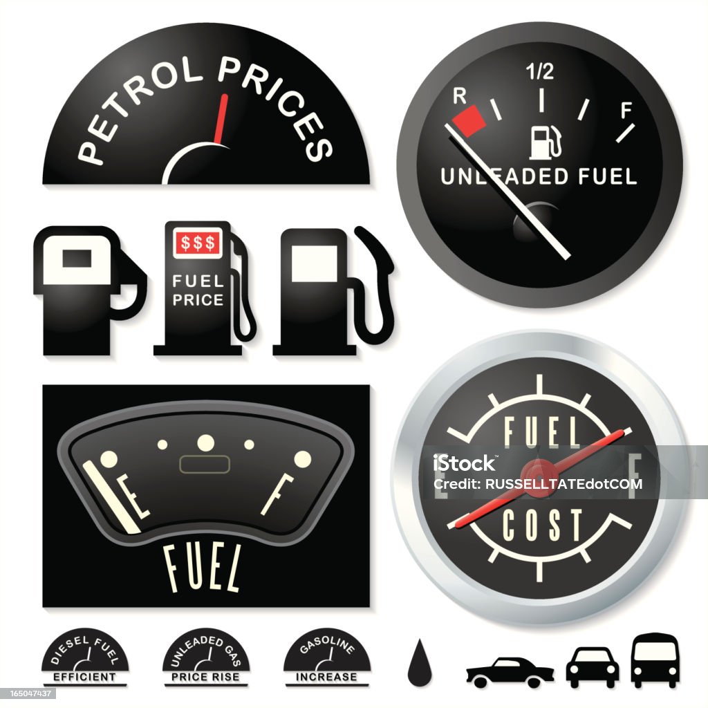 Empty Fuel Guages http://dl.dropbox.com/u/38654718/istockphoto/Media/download.gif Icon Symbol stock vector