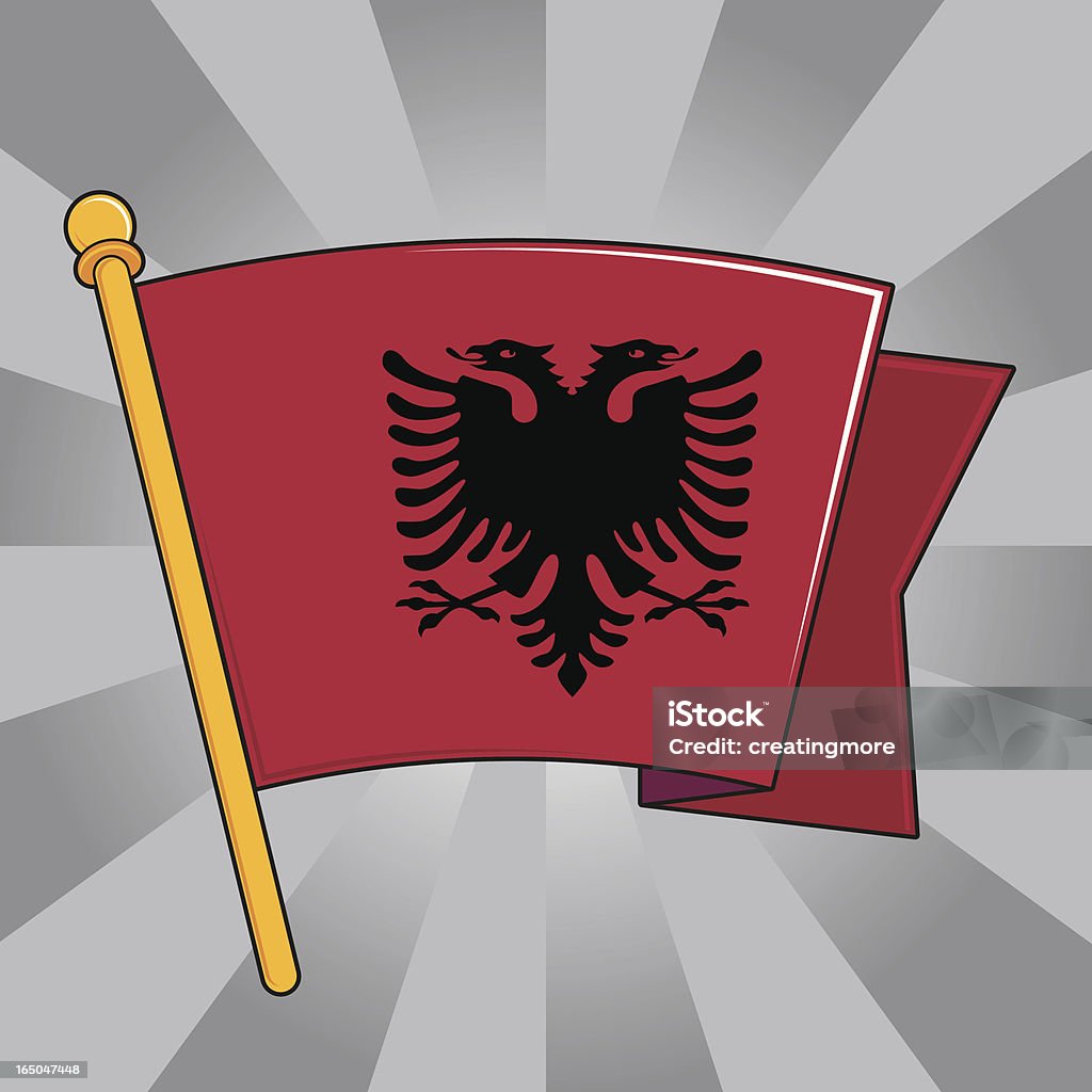 Flagge von Albanien - Lizenzfrei Adler Vektorgrafik