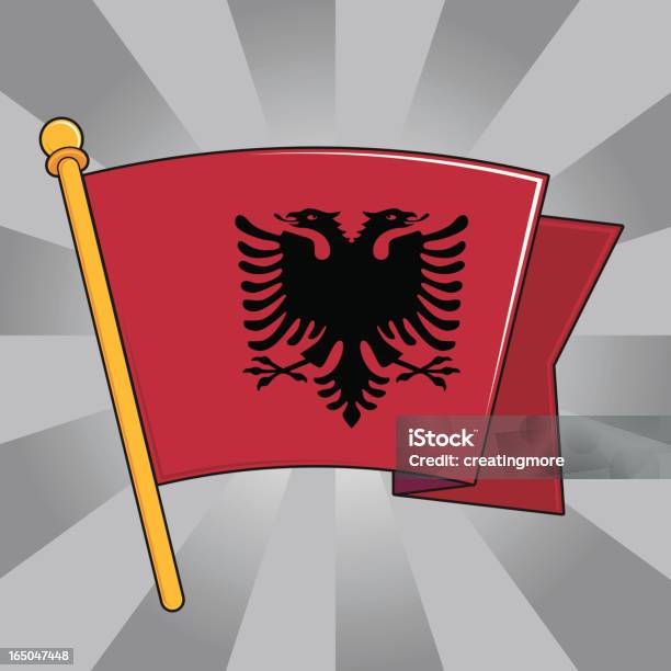 Flagge Von Albanien Stock Vektor Art und mehr Bilder von Adler - Adler, Symmetrie, Albanien