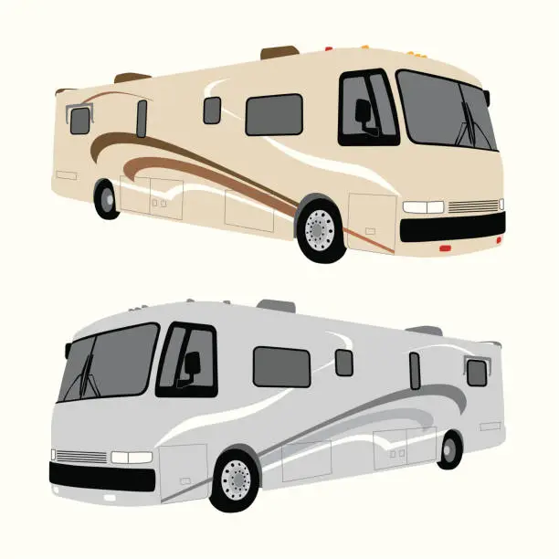 Vector illustration of Motor Home Vector