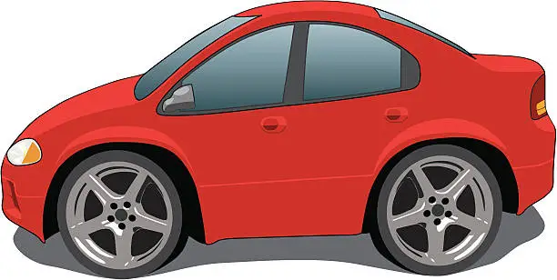 Vector illustration of Mini Sedan