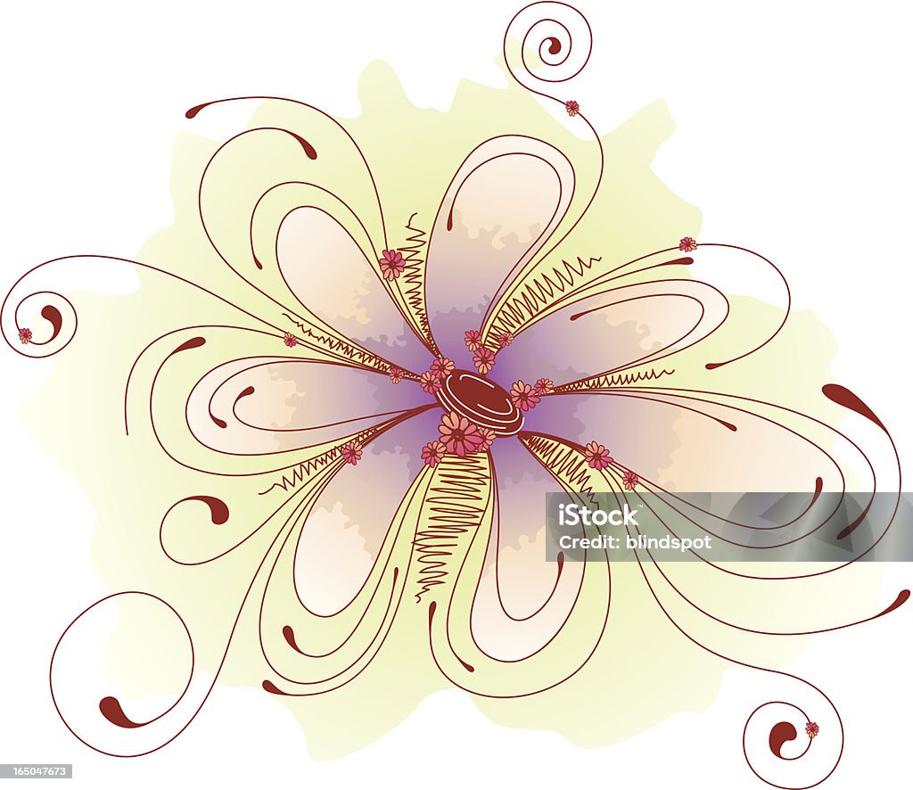 Flor Sketch - arte vectorial de Alegre libre de derechos