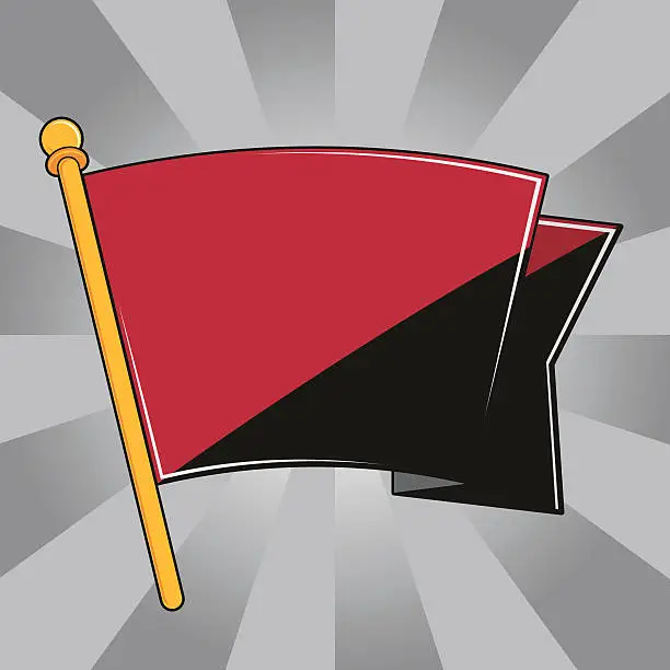Vector illustration of Anarchy Flag 1