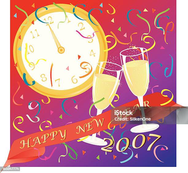 Joyeux Nouvel Année Vecteurs libres de droits et plus d'images vectorielles de Alcool - Alcool, Aliments et boissons, Bulle