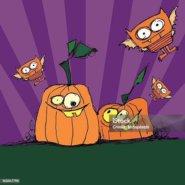 할로윈 Pumpkins 및 뱃츠 계절에 대한 스톡 벡터 아트 및 기타 이미지 - 계절, 공휴일, 동물