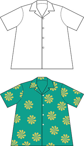Hawaiian Shirt Flats vector art illustration