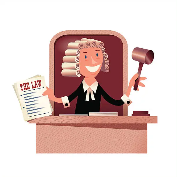 Vector illustration of Female Law