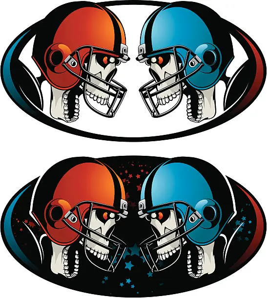 Vector illustration of vector skulls