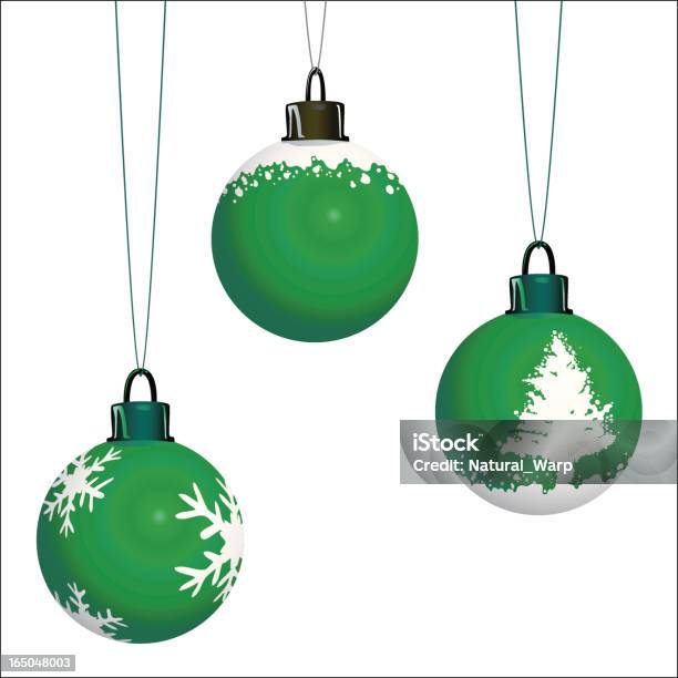 Bolas De Natal Verde - Arte vetorial de stock e mais imagens de Arte e Artesanato - Arte visual - Arte e Artesanato - Arte visual, Comemoração - Conceito, Comemoração - Evento