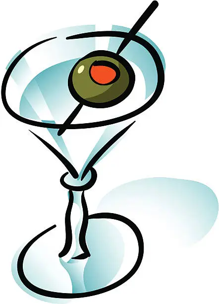 Vector illustration of martini 2
