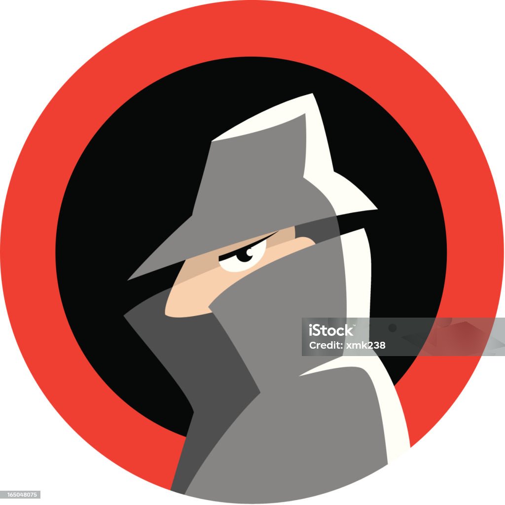 Agente secreto - arte vectorial de Caricatura libre de derechos