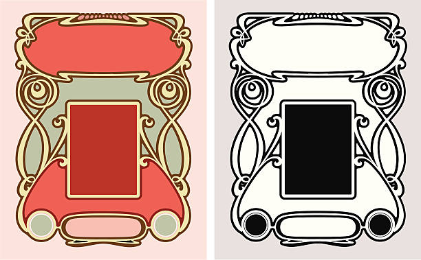 illustrazioni stock, clip art, cartoni animati e icone di tendenza di etichetta ornato design - old frame medieval ellipse