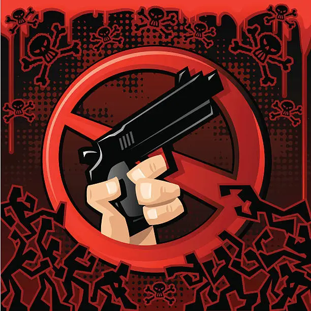 Vector illustration of No more Violence!