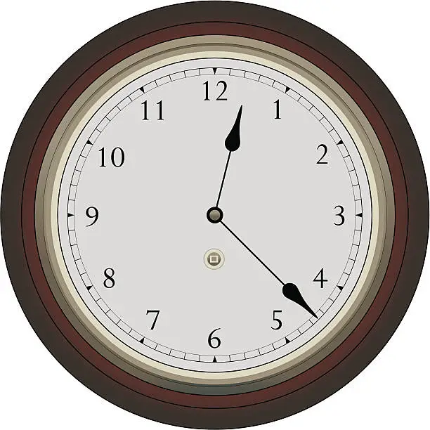 Vector illustration of Analogue Clock