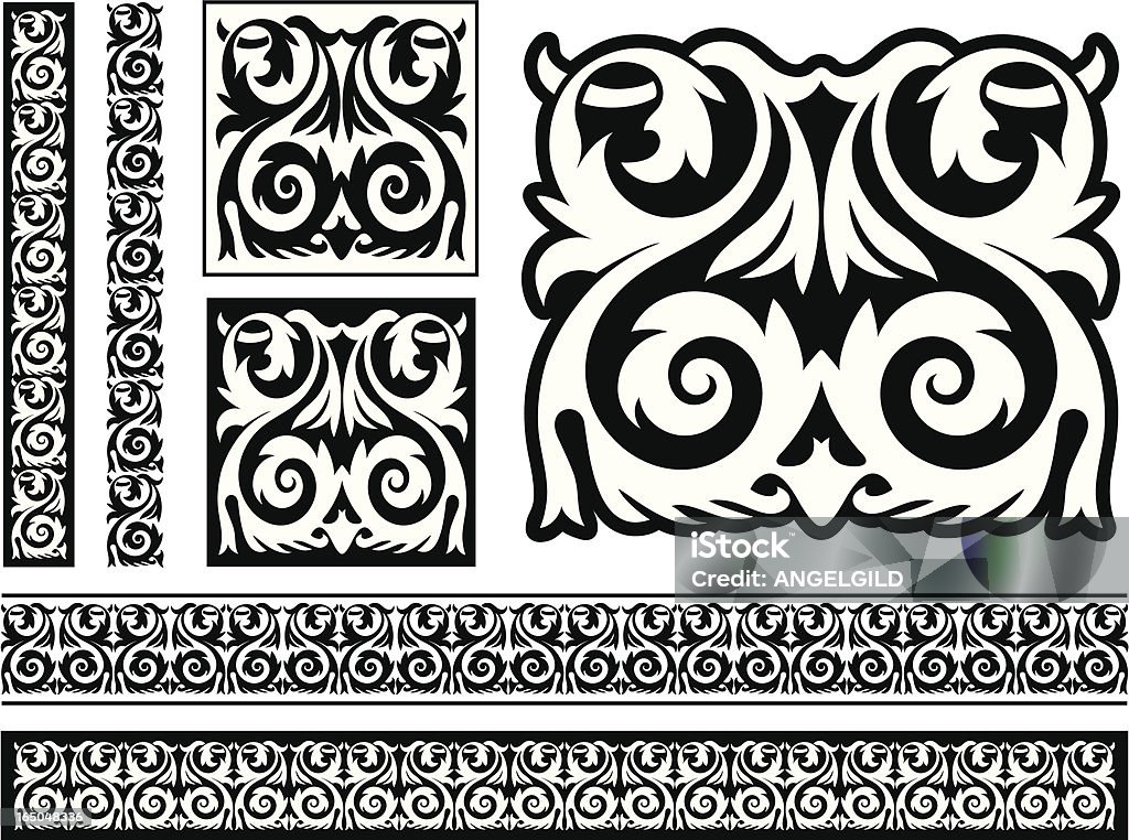 Victorian Tile Frieze Design - clipart vectoriel de Angle libre de droits