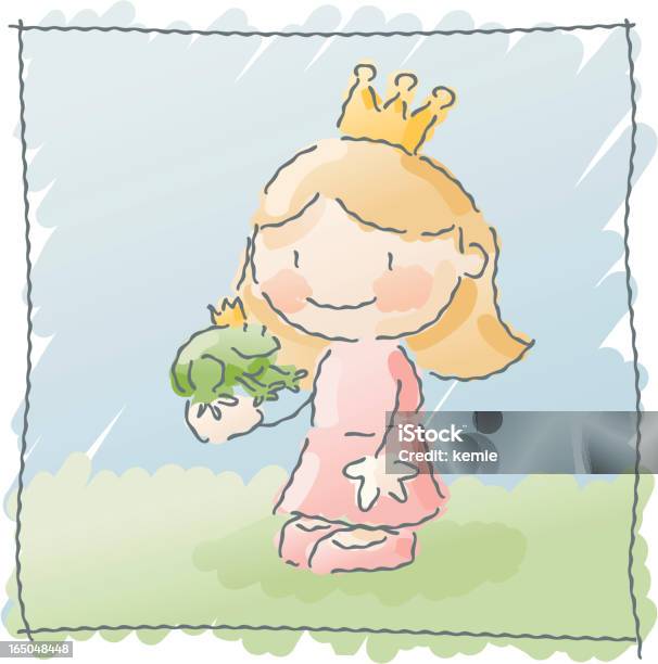 Scribbles Fairy Tale Stock Illustration - Download Image Now - Child's Drawing, Princess, Frog Prince