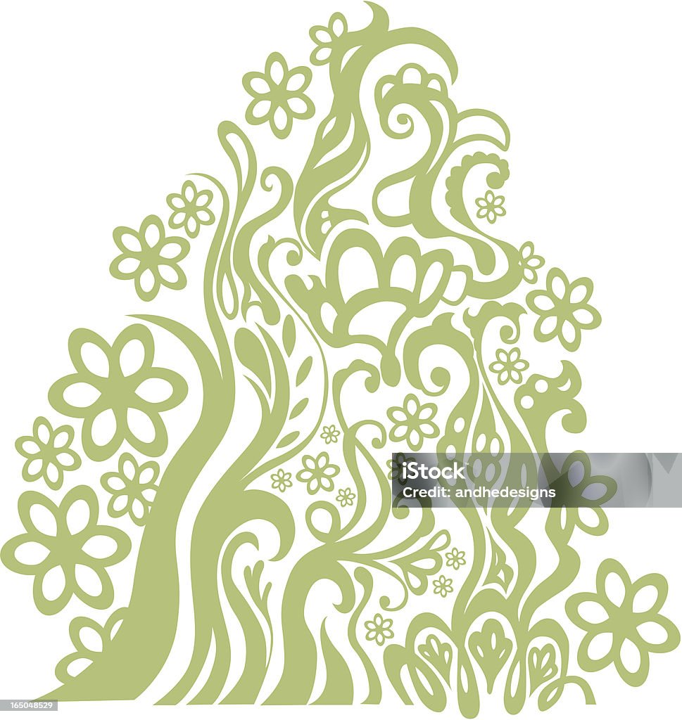 design floral rétro vector - clipart vectoriel de 1970-1979 libre de droits