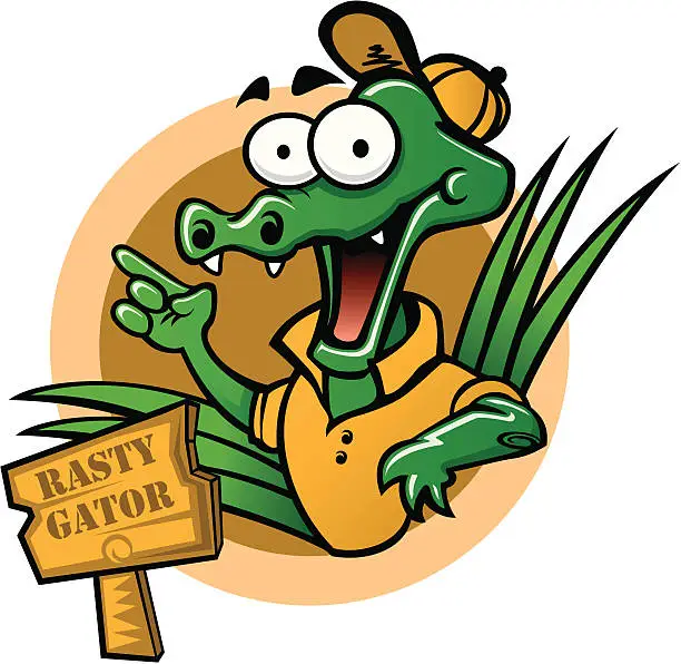 Vector illustration of Rasty Gator