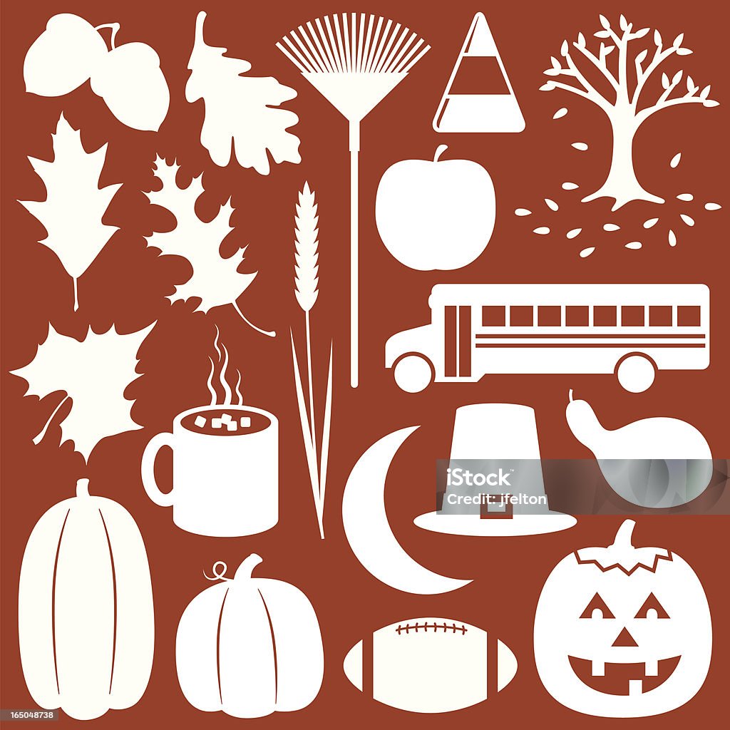 Éléments de l'automne - clipart vectoriel de Arbre libre de droits