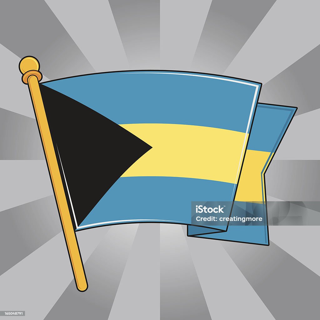 Drapeau des Bahamas - clipart vectoriel de Bahamas libre de droits