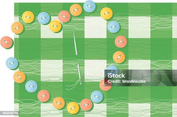 Botão De Coração - Arte vetorial de stock e mais imagens de Plano de Fundo - Plano de Fundo, Símbolo do Coração, Agulha - Loja de Miudezas