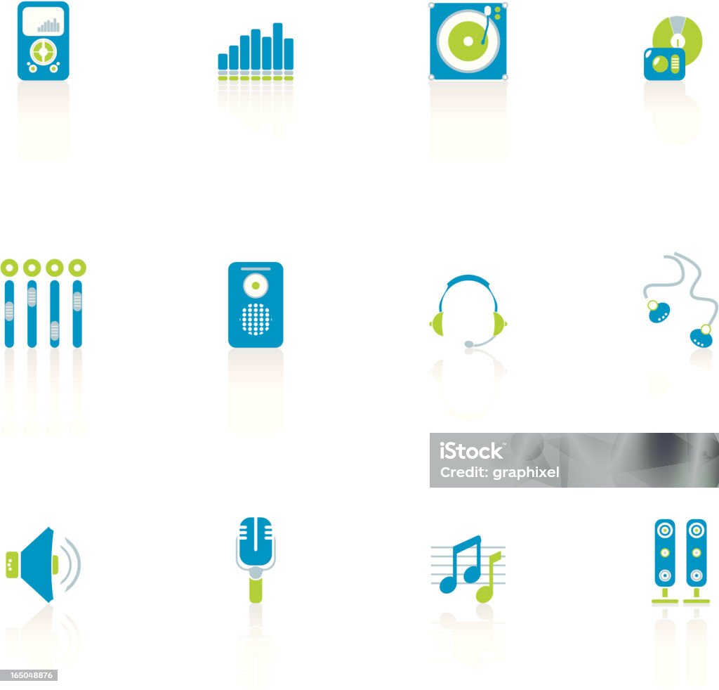 Conjunto de iconos de la música - arte vectorial de Acontecimiento libre de derechos