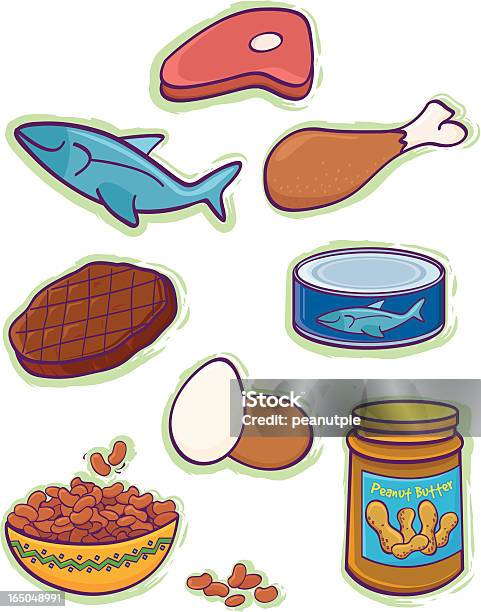 Carne Di Gruppo - Immagini vettoriali stock e altre immagini di Alimentazione sana - Alimentazione sana, Arachide - Cibo, Barattolo di vetro
