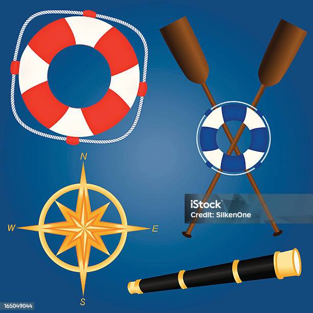 Maritimartikel Stock Vektor Art und mehr Bilder von Aufblasbarer Gegenstand - Aufblasbarer Gegenstand, Ausrüstung und Geräte, ClipArt