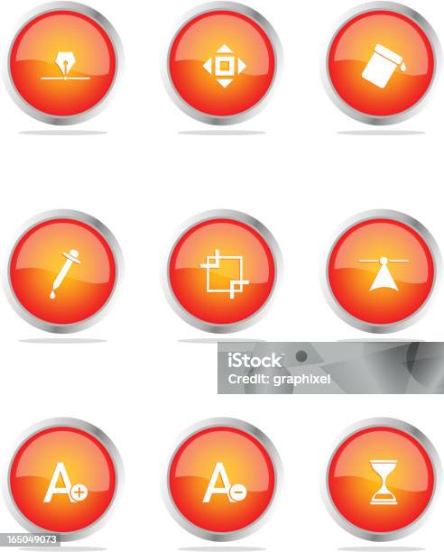 Interface Iconset Stock Vektor Art und mehr Bilder von Designelement - Designelement, Digital generiert, Glänzend