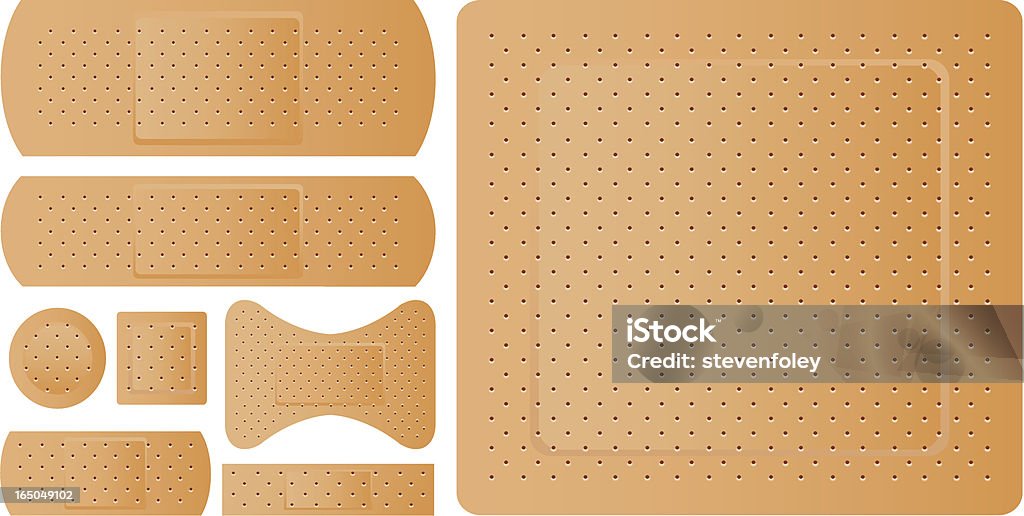 Bandages EPS, High-Resolution JPG included. Adhesive Bandage stock vector