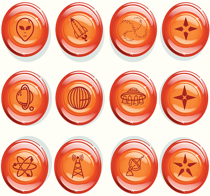 Space Buttons Stock Illustration - Download Image Now - Alien, Atom ...