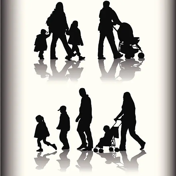 Vector illustration of Family Shadow Series