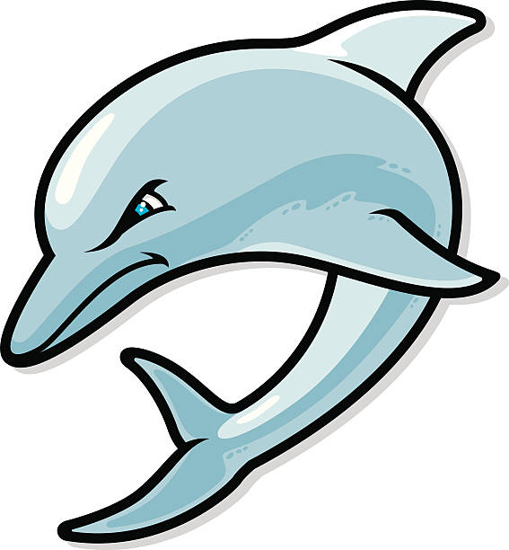 ドルフィンジャンプ - dolphin porpoise mammal sea点のイラスト素材／クリップアート素材／マンガ素材／アイコン素材