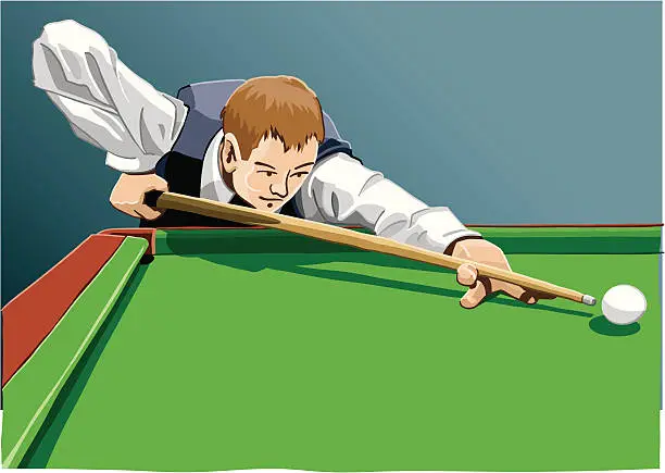 Vector illustration of Billiard Player