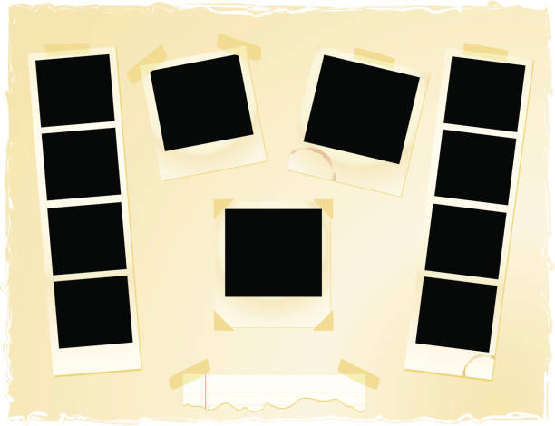 foto montage - fotoautomat fotky stock ilustrace