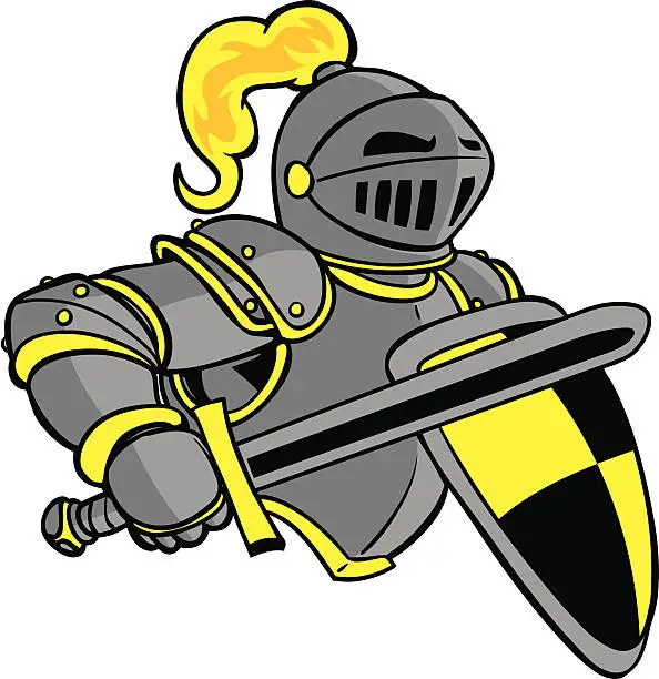 Vector illustration of Knight Stance