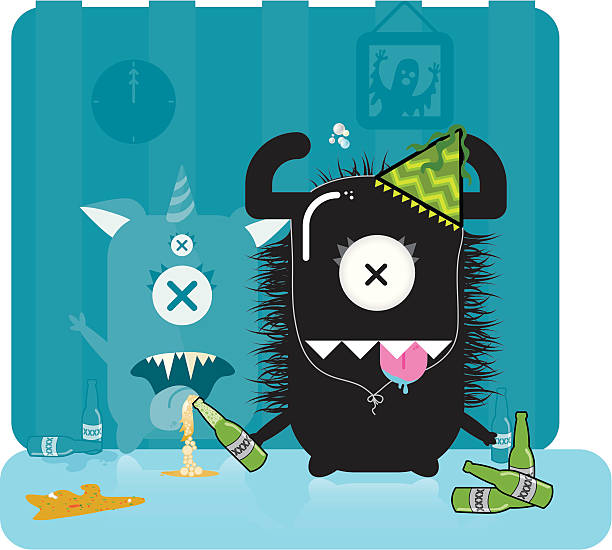 Party Monster vector art illustration