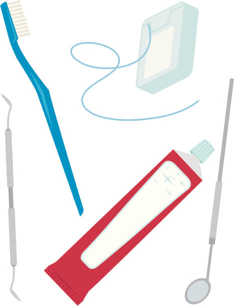 Dental Tools vector art illustration