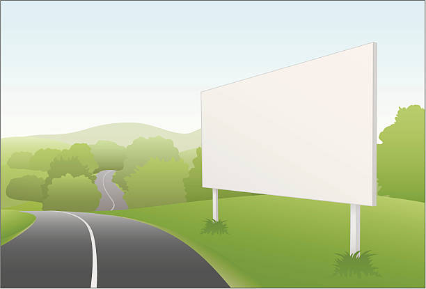 land billboard - fern forest tree area vector stock-grafiken, -clipart, -cartoons und -symbole