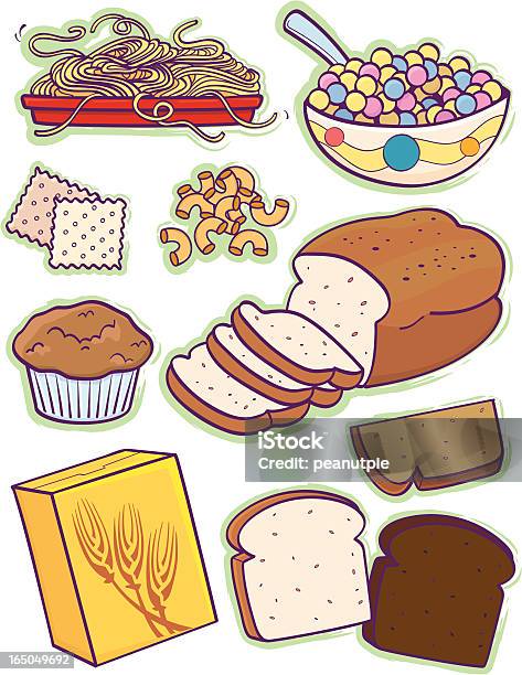 Grain Group Stock Illustration - Download Image Now - Saltine Cracker, Illustration, Pasta
