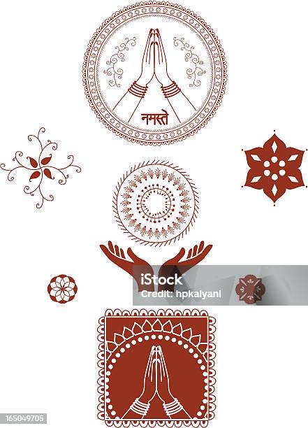Vetores de Mehndi Mãos Vector e mais imagens de Mandala - Mandala, Artesanato, Caneta e Nanquim