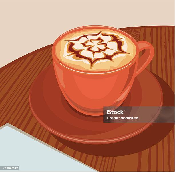 Caffè Di Arte - Immagini vettoriali stock e altre immagini di Cioccolata calda - Cioccolata calda, Decorazione sulla schiuma del caffè, Tavolo