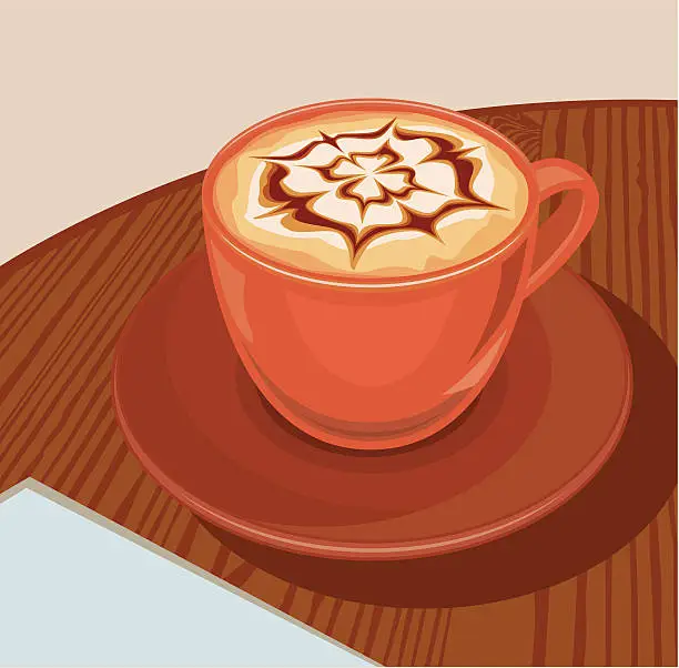 Vector illustration of coffee art