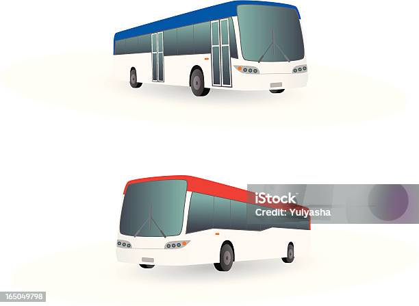На Автобус — стоковая векторная графика и другие изображения на тему Экскурсионный автобус - Экскурсионный автобус, Автобус, Без людей
