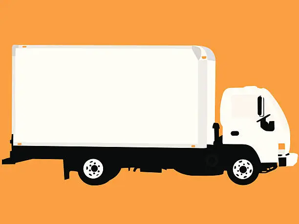 Vector illustration of Easy Ad Work Truck