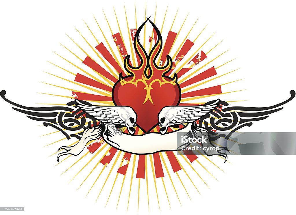 flaming coeur Symbole - clipart vectoriel de Amour libre de droits