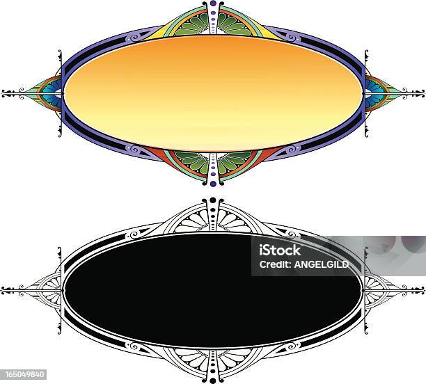 Ovalschriftzug Stock Vektor Art und mehr Bilder von Jugendstil - Jugendstil, Abzeichen, Altertümlich